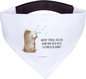 Produktbild von Mr. & Mrs. Panda Hundehalstuch Bär Seifenblasen Weiß