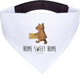 Produktbild von Mr. & Mrs. Panda Hundehalstuch Bär Zuhause Weiß