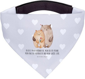Produktbild von Mr. & Mrs. Panda Hundehalstuch Bären Liebe Grau Pastell