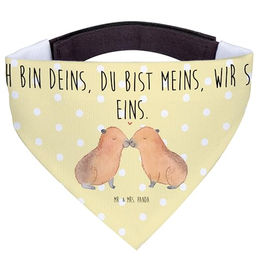 Mr. & Mrs. Panda Hundehalstuch Capybara Liebe Gelb Pastell – Bild 1 von 7