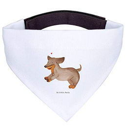 Mr. & Mrs. Panda Hundehalstuch Dackel Weiß – Bild 1 von 5