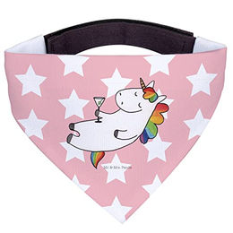 Mr. & Mrs. Panda Hundehalstuch Einhorn Cocktail - Rot Pastell – Bild 1 von 4