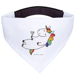 Mr. & Mrs. Panda Hundehalstuch Einhorn Cocktail - Weiß – Bild 1 von 5