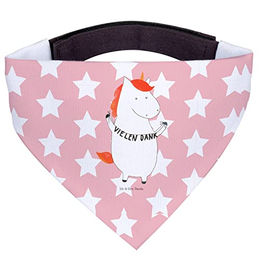 Mr. & Mrs. Panda Hundehalstuch Einhorn Dankeschön Rot Pastell – Bild 1 von 6