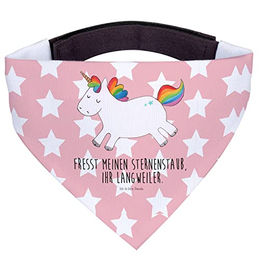 Mr. & Mrs. Panda Hundehalstuch Einhorn Happy Rot Pastell – Bild 1 von 6