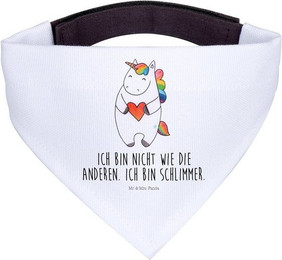 Produktbild von Mr. & Mrs. Panda Hundehalstuch Einhorn Herz Weiß