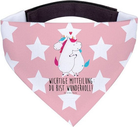 Produktbild von Mr. & Mrs. Panda Hundehalstuch Einhorn Mitteilung Rot Pastell