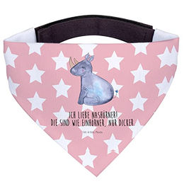 Mr. & Mrs. Panda Hundehalstuch Einhorn Nashorn - Rot Pastell – Bild 1 von 5