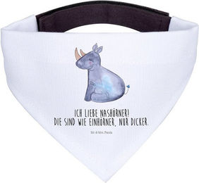 Produktbild von Mr. & Mrs. Panda Hundehalstuch Einhorn Nashorn Weiß
