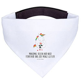 Mr. & Mrs. Panda Hundehalstuch Einhorn Traurig - Weiß – Bild 1 von 5