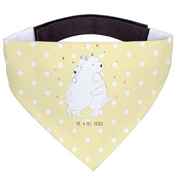 Mr. & Mrs. Panda Hundehalstuch Eisbär Umarmen Gelb Pastell – Bild 1 von 6