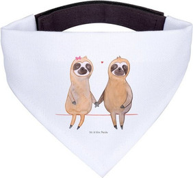 Produktbild von Mr. & Mrs. Panda Hundehalstuch Faultier Pärchen Weiß