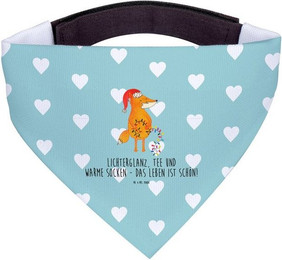 Produktbild von Mr. & Mrs. Panda Hundehalstuch Fuchs Weihnachten Türkis Pastell