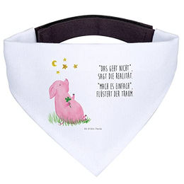 Mr. & Mrs. Panda Hundehalstuch Glücksbringer Schwein Weiß – Bild 1 von 8