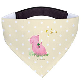 Mr. & Mrs. Panda Hundehalstuch Glücksschwein - Gelb Pastell – Bild 1 von 8