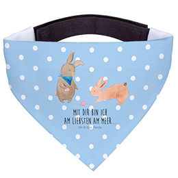Mr. & Mrs. Panda Hundehalstuch Hasen Muschel - Blau Pastell – Bild 1 von 8
