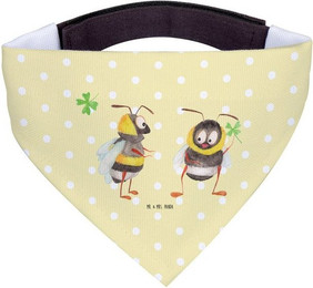 Produktbild von Mr. & Mrs. Panda Hundehalstuch Hummeln Kleeblatt Gelb Pastell