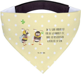 Produktbild von Mr. & Mrs. Panda Hundehalstuch Hummeln Kleeblatt Gelb Pastell