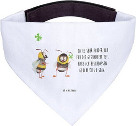 Produktbild von Mr. & Mrs. Panda Hundehalstuch Hummeln Kleeblatt Weiß