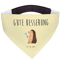 Mr. & Mrs. Panda Hundehalstuch Igel Blumen Gelb Pastell – Bild 1 von 6