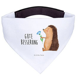 Mr. & Mrs. Panda Hundehalstuch Igel Blumen Weiß – Bild 1 von 7