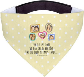 Produktbild von Mr. & Mrs. Panda Hundehalstuch Igel Familie Gelb Pastell