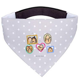 Mr. & Mrs. Panda Hundehalstuch Igel Familie Grau Pastell – Bild 1 von 7