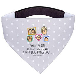 Mr. & Mrs. Panda Hundehalstuch Igel Familie Grau Pastell – Bild 1 von 7