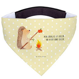 Mr. & Mrs. Panda Hundehalstuch Igel Grillen Gelb Pastell – Bild 1 von 5