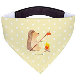 Mr. & Mrs. Panda Hundehalstuch Igel Grillen Gelb Pastell – Bild 1 von 5