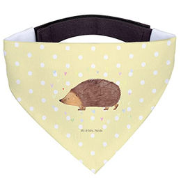 Mr. & Mrs. Panda Hundehalstuch Igel Herzen Gelb Pastell – Bild 1 von 7