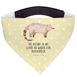 Mr. & Mrs. Panda Hundehalstuch L Nasenbär Gelb Pastell – Bild 1 von 8