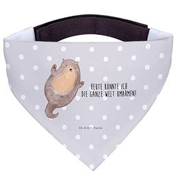 Mr. & Mrs. Panda Hundehalstuch L Seeotter Umarmung - Grau Pastell – Bild 1 von 7