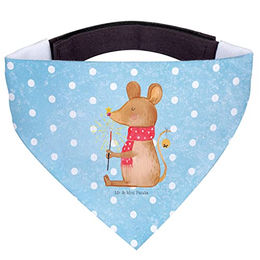 Mr. & Mrs. Panda Hundehalstuch L Weihnachtsmotiv Maus Eisblau – Bild 1 von 5