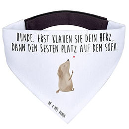Mr. & Mrs. Panda Hundehalstuch M Hund Liebe Weiß – Bild 1 von 6