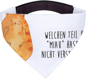 Produktbild von Mr. & Mrs. Panda Hundehalstuch M mit Katzenmotiv Mittelfinger
