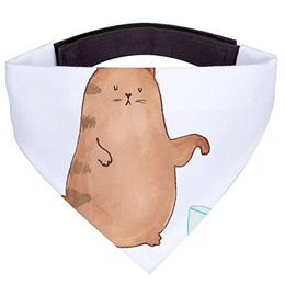 Mr. & Mrs. Panda Hundehalstuch M Polyester Weiß mit Katzenmotiv – Bild 1 von 7
