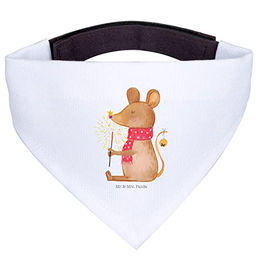 Mr. & Mrs. Panda Hundehalstuch Maus Weihnachten Weiß – Bild 1 von 6