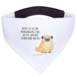 Mr. & Mrs. Panda Hundehalstuch Mops Weiß – Bild 1 von 6