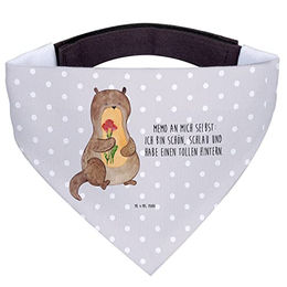Mr. & Mrs. Panda Hundehalstuch Otter Blumenstrauß Grau Pastell – Bild 1 von 6