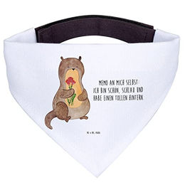 Mr. & Mrs. Panda Hundehalstuch Otter Blumenstrauß Weiß – Bild 1 von 6