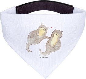 Produktbild von Mr. & Mrs. Panda Hundehalstuch Otter Hände halten - Weiß