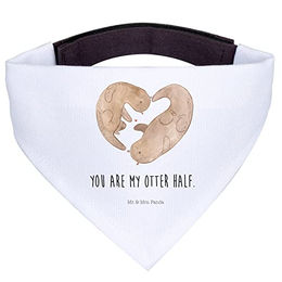 Mr. & Mrs. Panda Hundehalstuch Otter Herz Weiß – Bild 1 von 5