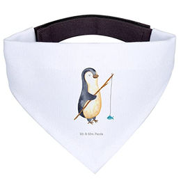 Mr. & Mrs. Panda Hundehalstuch Pinguin Angler Weiß – Bild 1 von 8