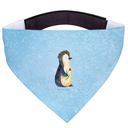 Mr. & Mrs. Panda Hundehalstuch Pinguin Blumen Eisblau – Bild 1 von 7
