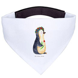 Mr. & Mrs. Panda Hundehalstuch Pinguin Blumen Weiß – Bild 1 von 7