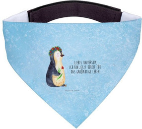 Produktbild von Mr. & Mrs. Panda Hundehalstuch Pinguin Blumenkranz Eisblau