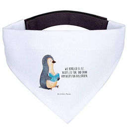 Mr. & Mrs. Panda Hundehalstuch Pinguin Buch Weiß – Bild 1 von 5