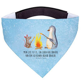 Mr. & Mrs. Panda Hundehalstuch Pinguin Lagerfeuer Eisblau – Bild 1 von 6