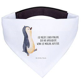 Mr. & Mrs. Panda Hundehalstuch Pinguin marschieren Weiß – Bild 1 von 5